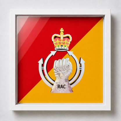Royal Armoured Corps Queen's Crown Cap Badge Display Frame | Official MOD-Licensed Gift