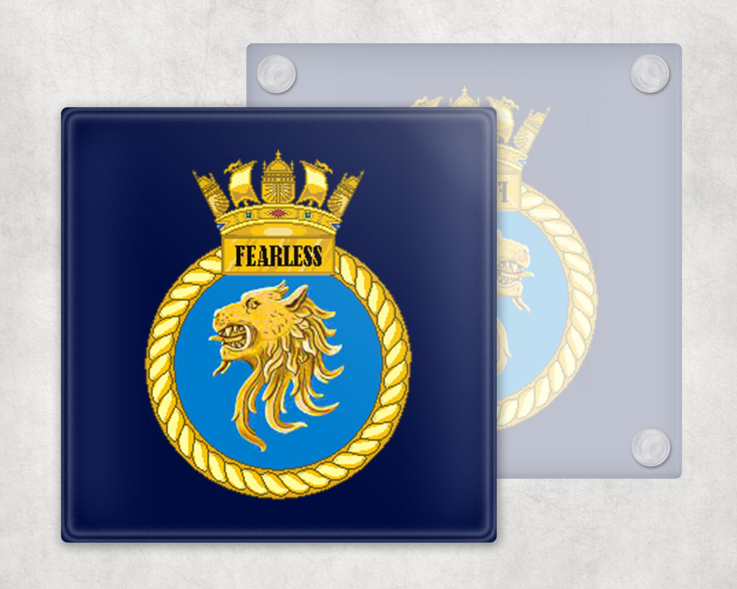 HMS Fearless - Glass Coaster