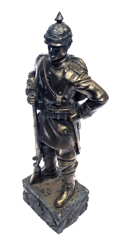 WW1 German Soldier Cold Cast Bronze Statue | Handmade in England