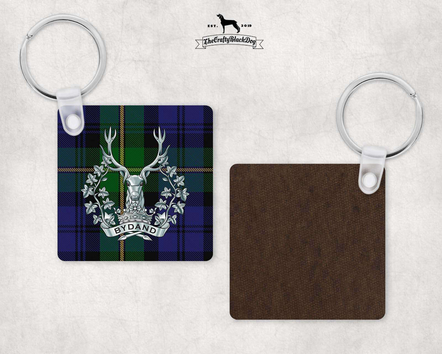 Gordon Highlanders - Square Key Ring