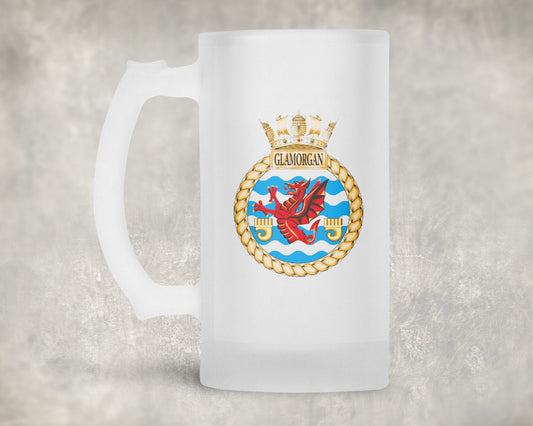 HMS Glamorgan - Frosted Stein/Tankard/Beer Mug - Frosted Stein/Tankard/Beer Mug