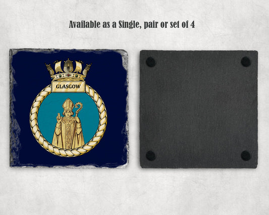 HMS Glasgow - Slate Coaster