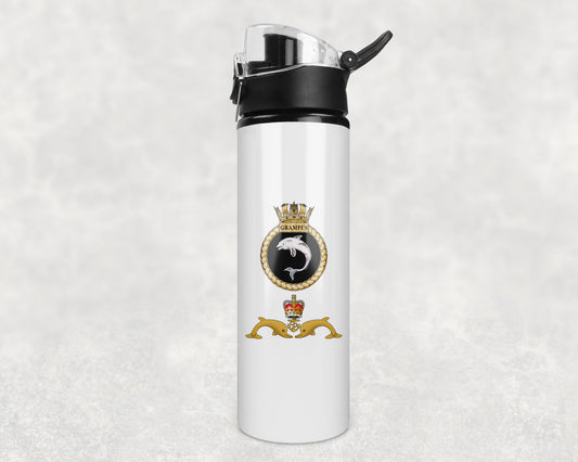 HMS Grampus - Flip Top Water Bottle