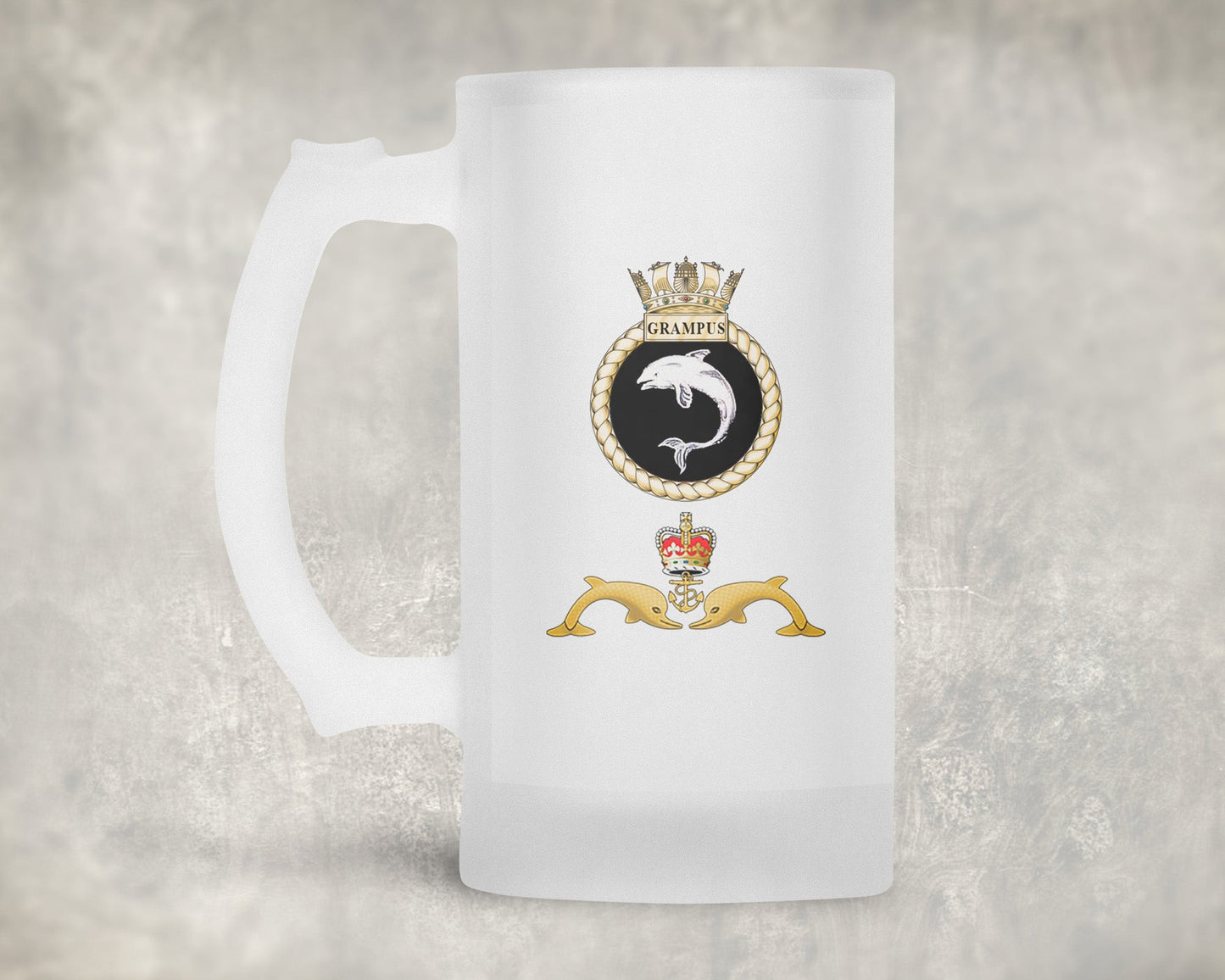 HMS Grampus - Frosted Stein/Tankard/Beer Mug - Frosted Stein/Tankard/Beer Mug