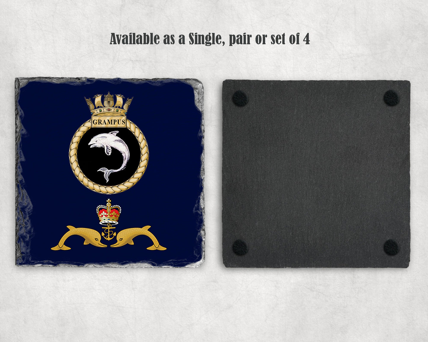 HMS Grampus - Slate Coaster