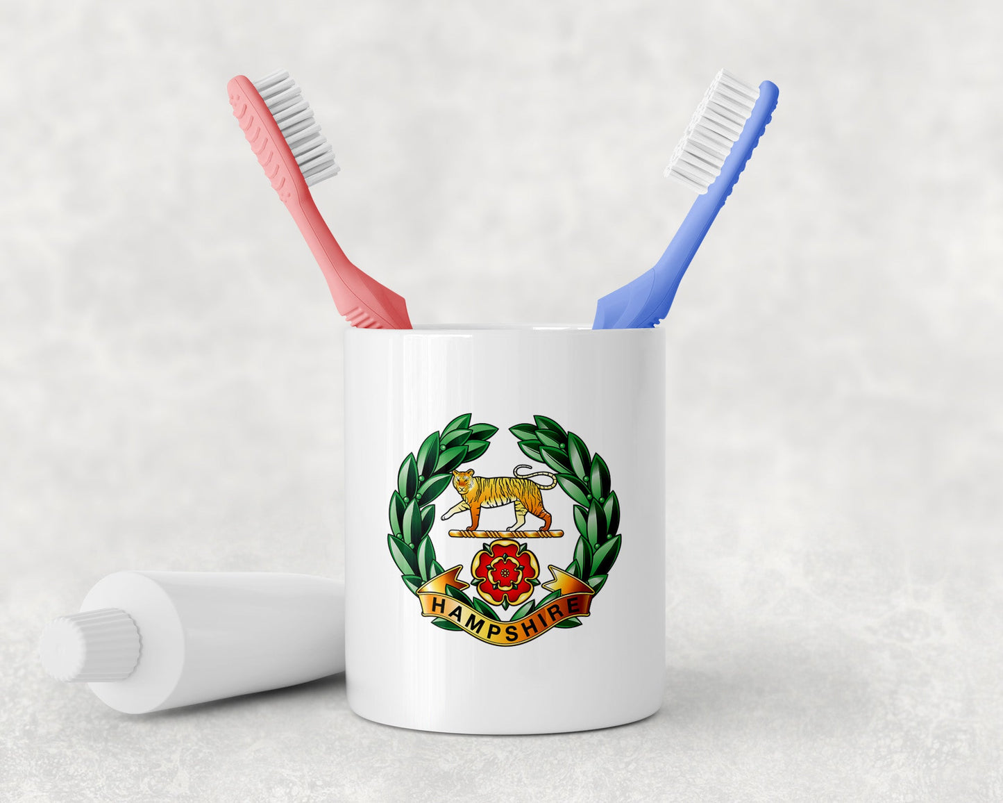 Hampshire Regt - Toothbrush Holder and Soap Dispenser