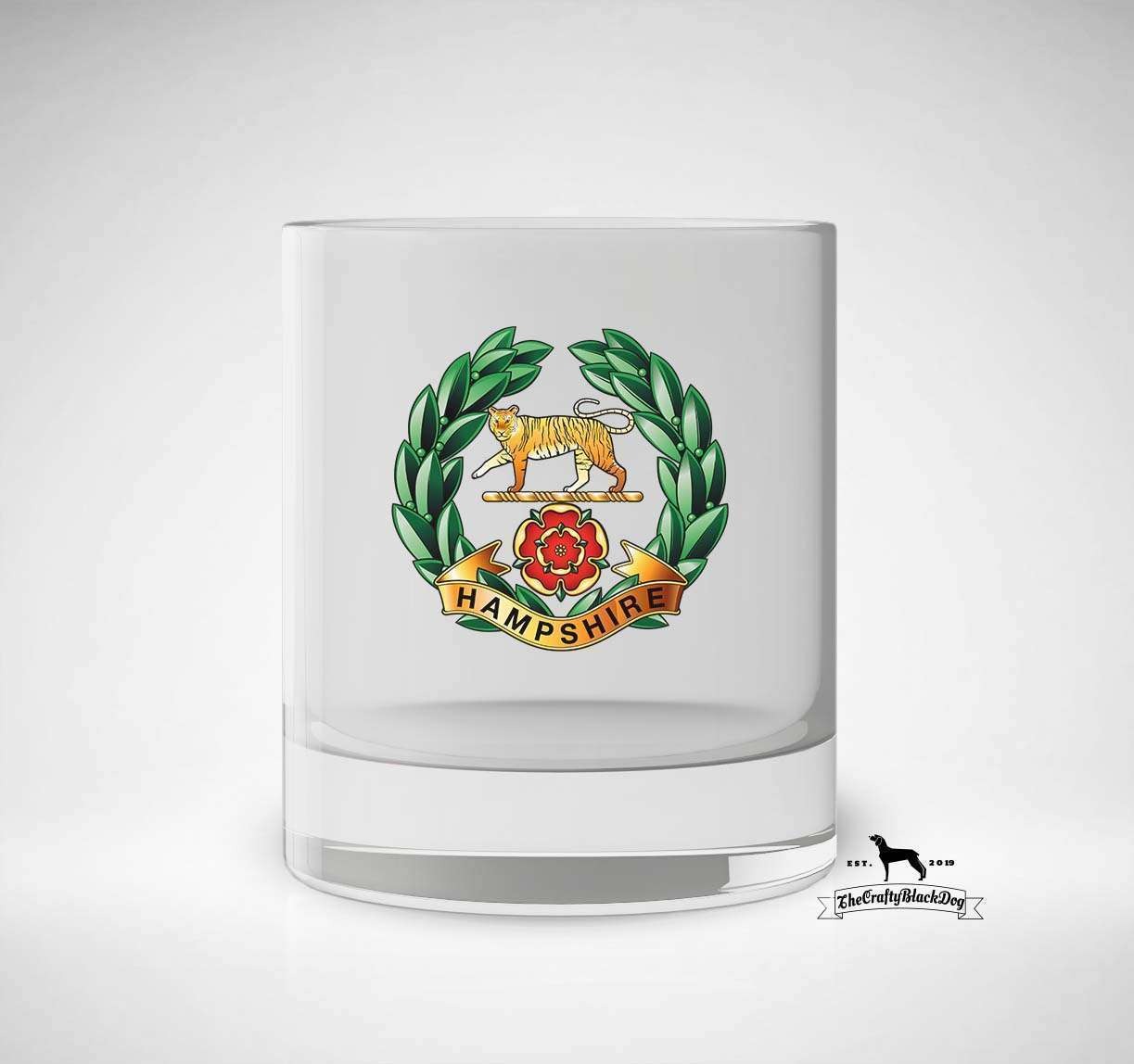 Hampshire Regt - Whiskey/Spirit Glass