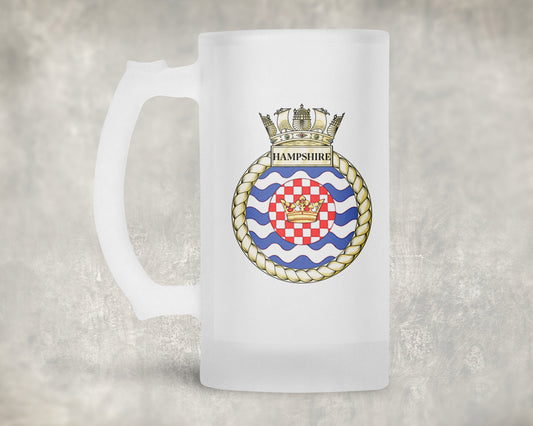 HMS Hampshire - Frosted Stein