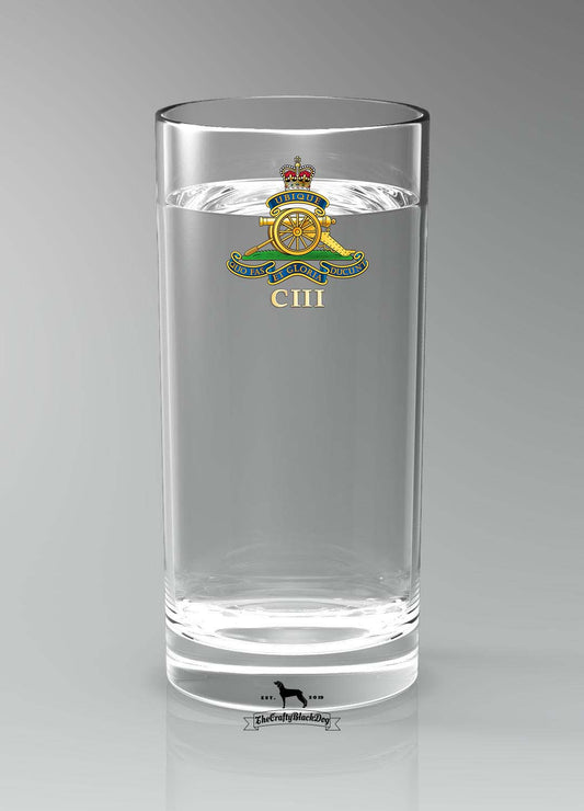 103 Regiment Royal Artillery - Straight Gin/Mixer/Water Glass