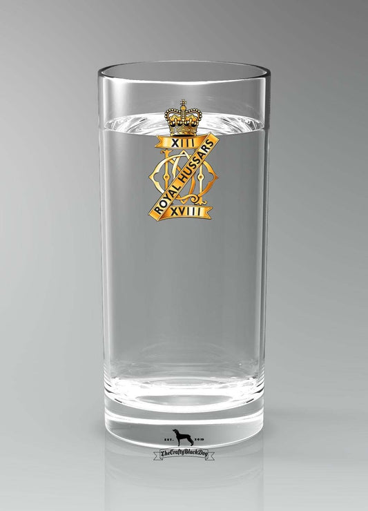 13th/18th Royal Hussars - Straight Gin/Mixer/Water Glass