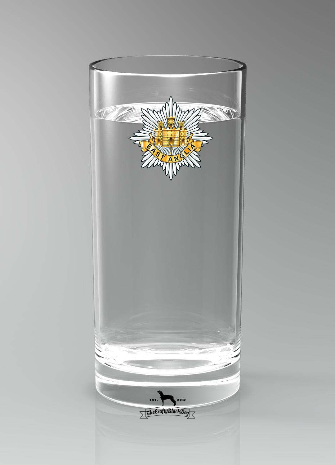 East Anglia Regiment - Straight Gin/Mixer/Water Glass