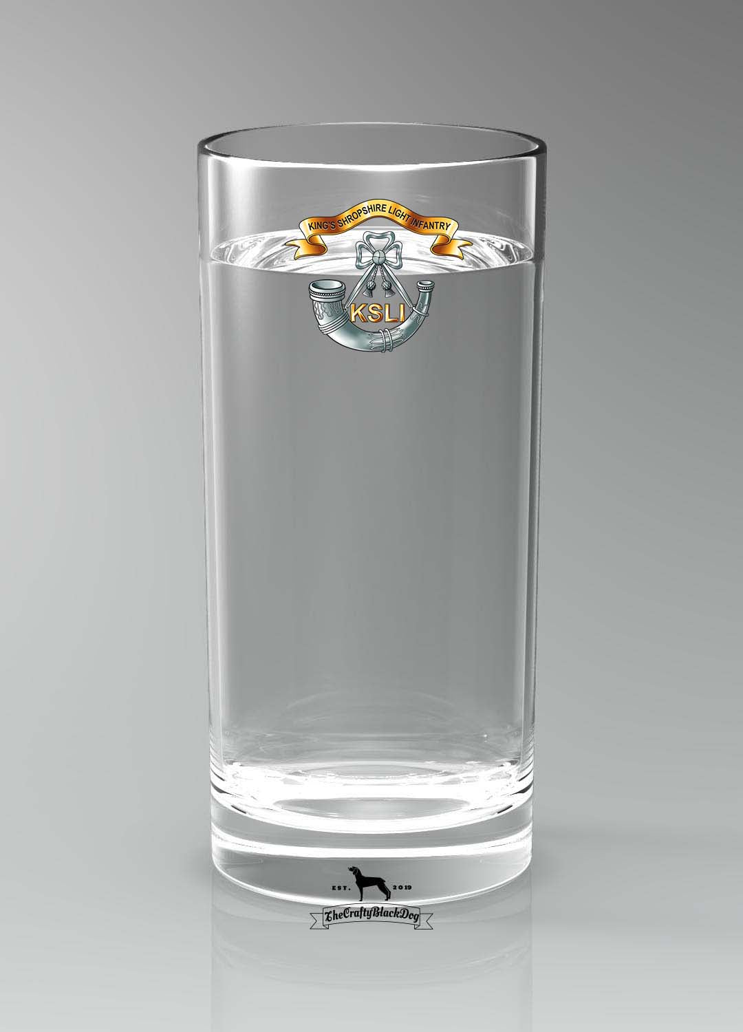 The King's Shropshire Light Infantry - Straight Gin/Mixer/Water Glass
