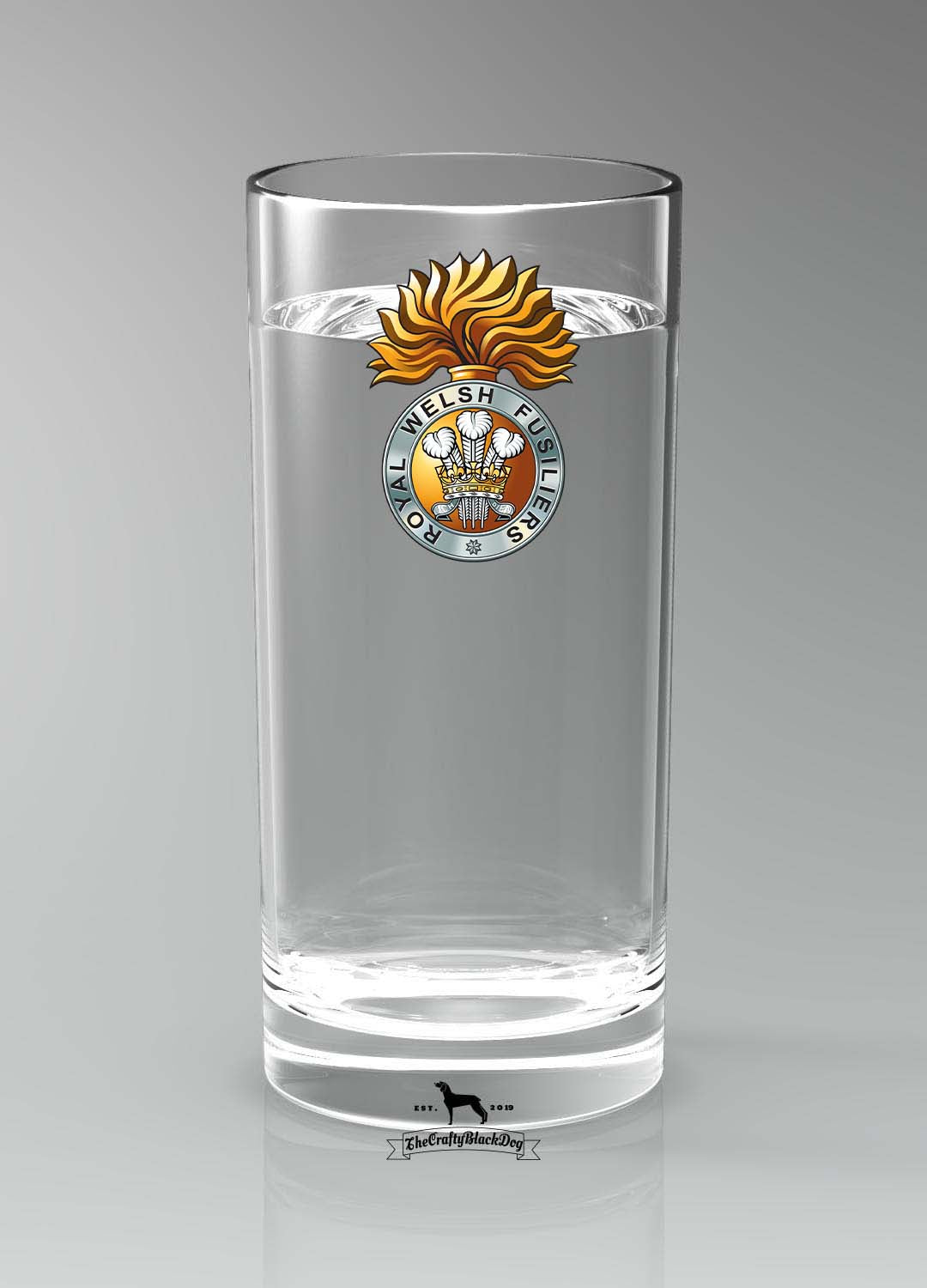 Royal Welsh Fusiliers - Straight Gin/Mixer/Water Glass