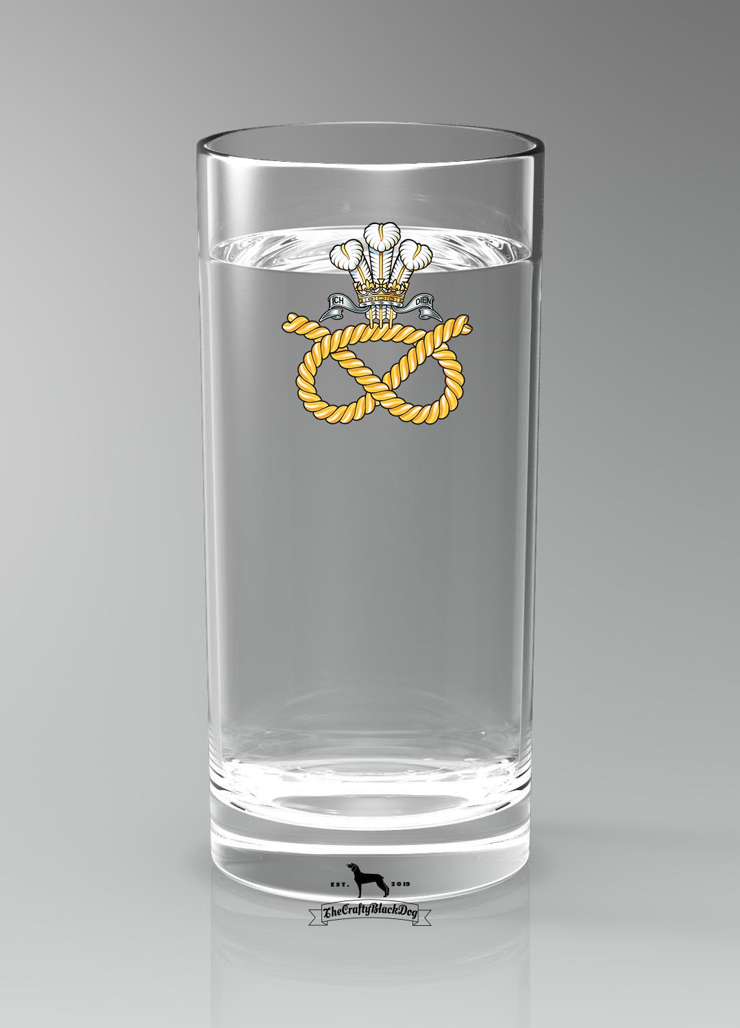 Staffordshire Regiment - Straight Gin/Mixer/Water Glass