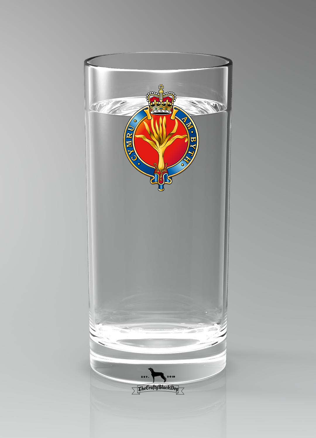 Welsh Guards Cypher - Straight Gin/Mixer/Water Glass