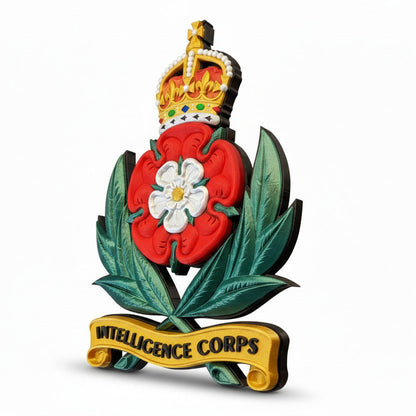 Intelligence Corps King's Crown Cap Badge