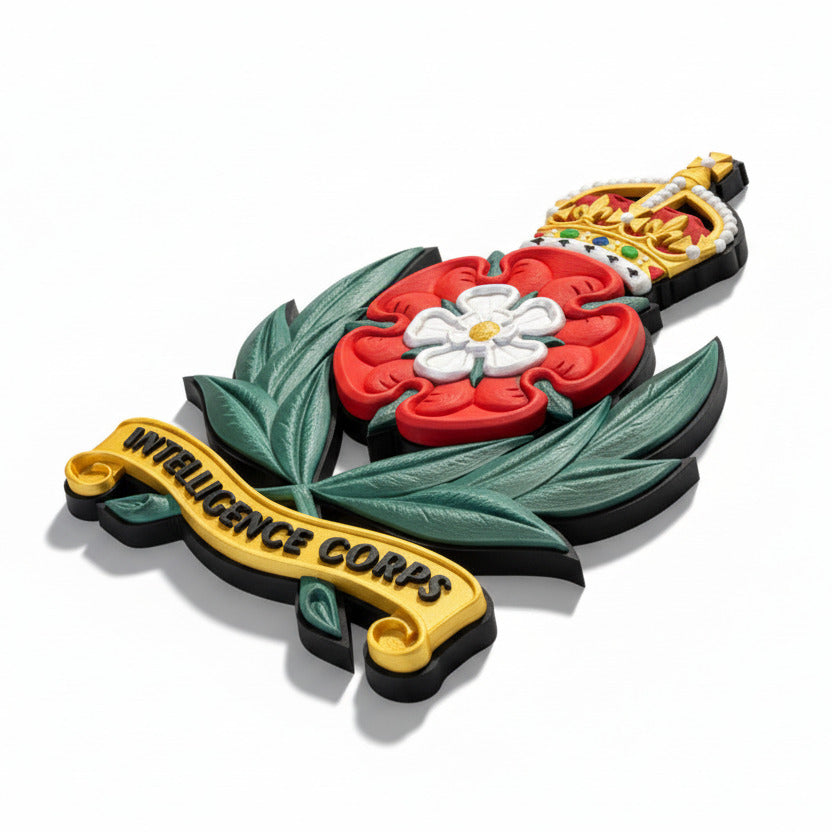 Intelligence Corps King's Crown Cap Badge