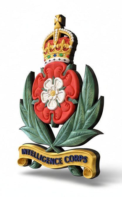 Intelligence Corps King's Crown Cap Badge