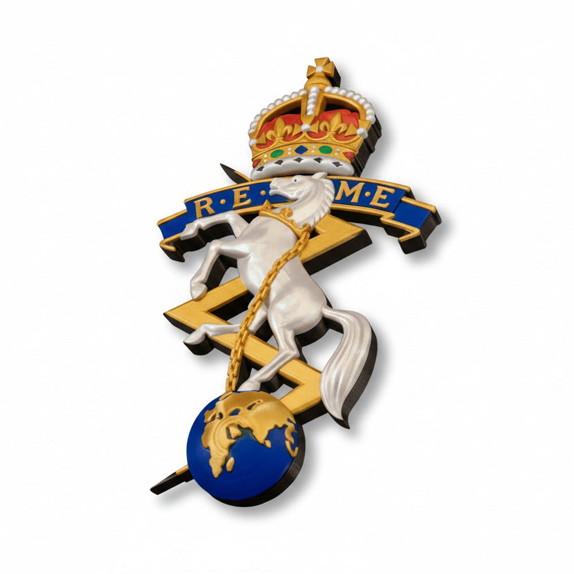 REME 3D Printed Cap Badge King's Crown