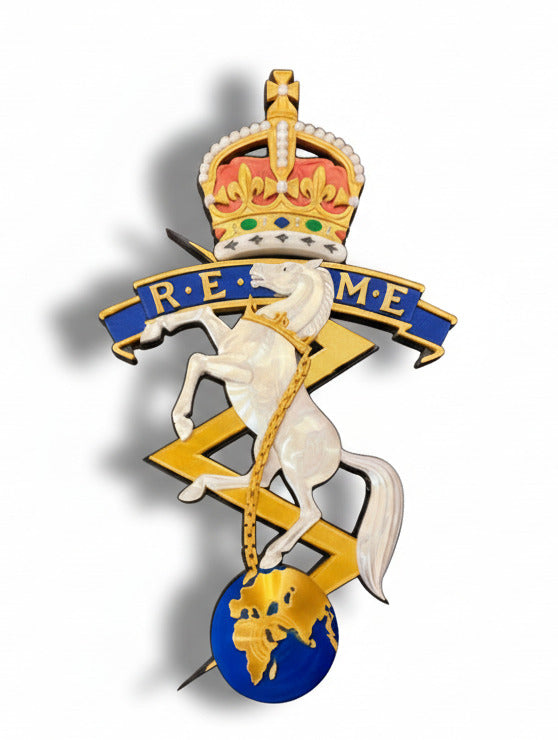 REME 3D Printed Cap Badge King's Crown