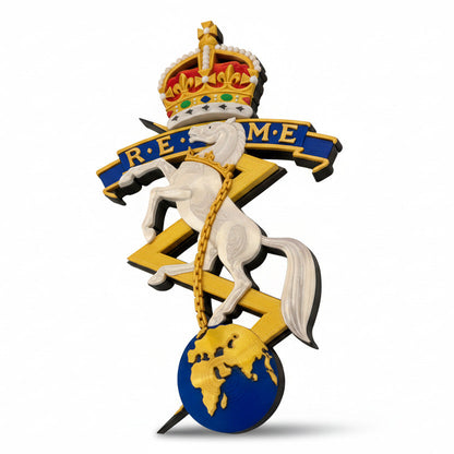 REME 3D Printed Cap Badge King's Crown