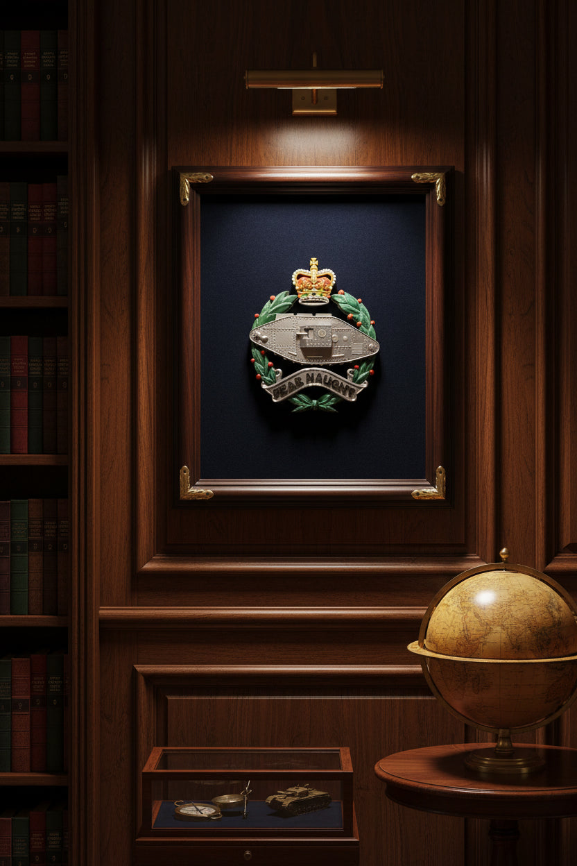 Royal Tank Regiment 3D Printed Cap Badge Queen's Crown