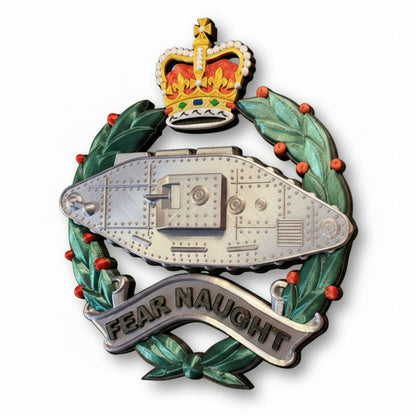 Royal Tank Regiment 3D Printed Cap Badge Queen's Crown