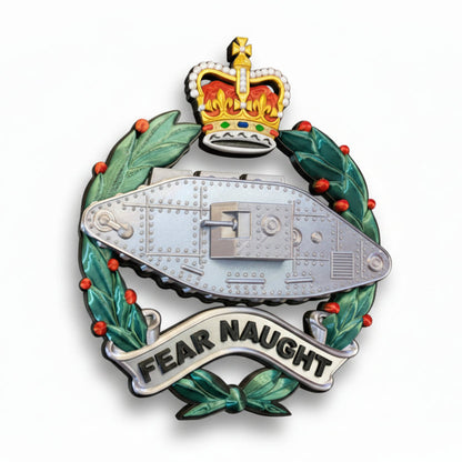 Royal Tank Regiment 3D Printed Cap Badge Queen's Crown