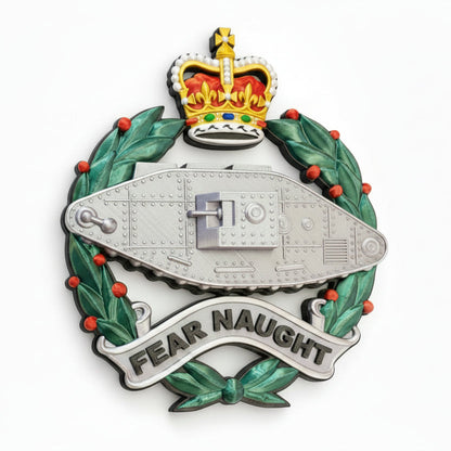 Royal Tank Regiment 3D Printed Cap Badge Queen's Crown