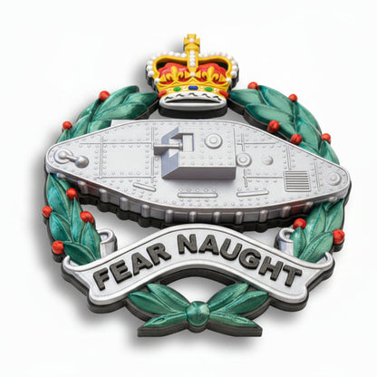 Royal Tank Regiment 3D Printed Cap Badge Queen's Crown