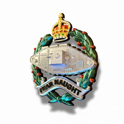 Royal Tank Regiment 3D Printed Cap Badge King's Crown