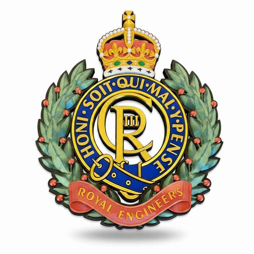 Royal Engineers King's Crown Cap Badge