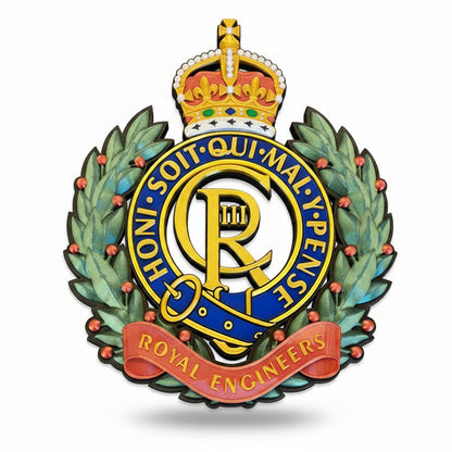 Royal Engineers King's Crown Cap Badge