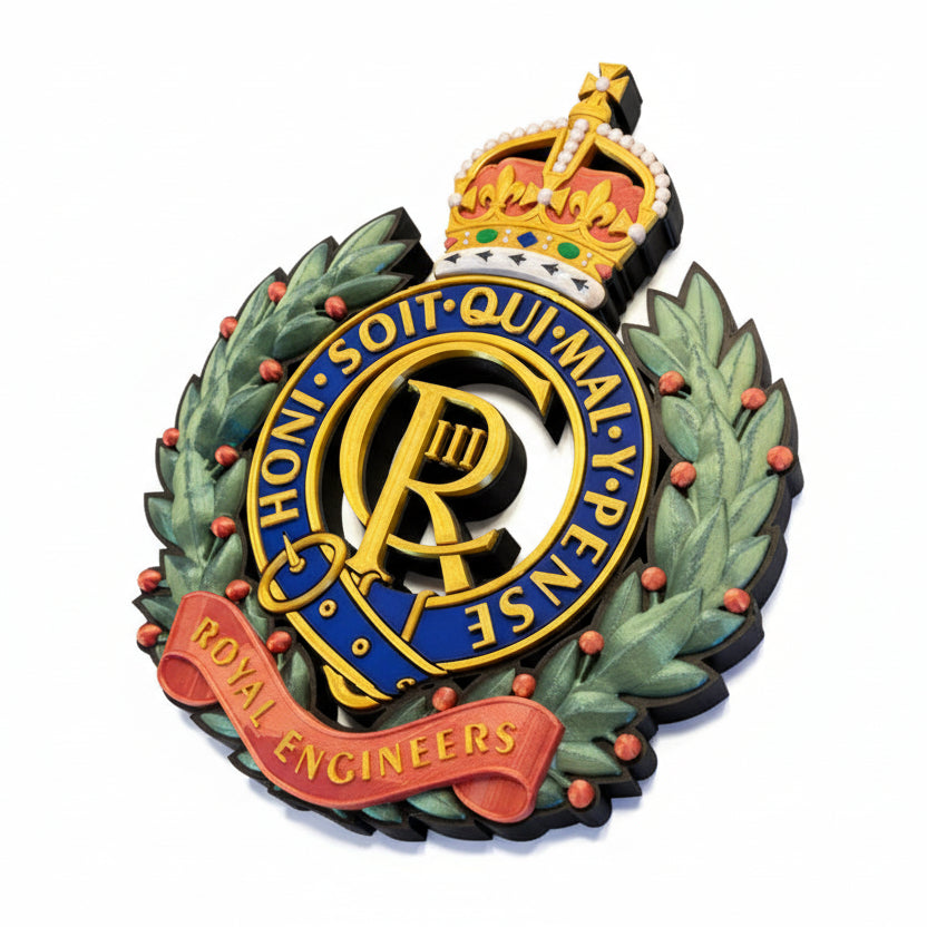 Royal Engineers King's Crown Cap Badge