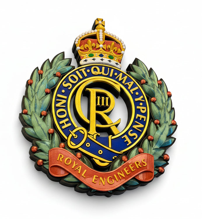 Royal Engineers King's Crown Cap Badge