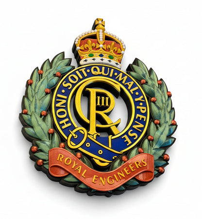 Royal Engineers King's Crown Cap Badge