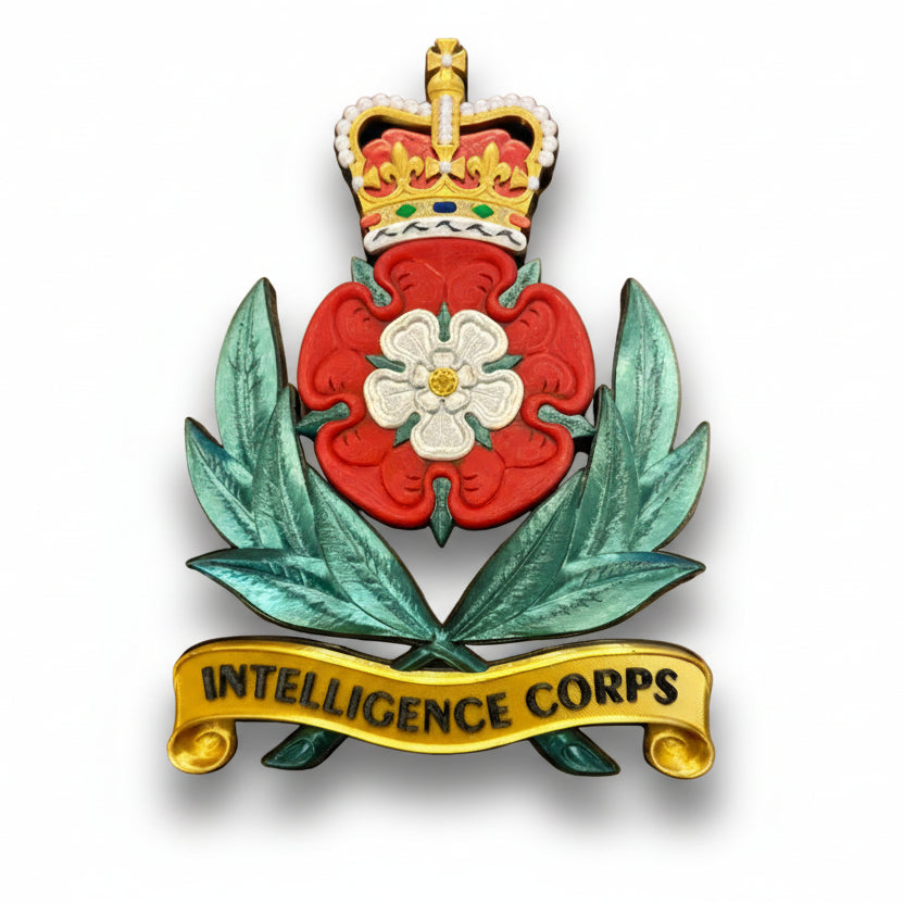 Intelligence Corps 3D Printed Cap Badge Queen's Crown