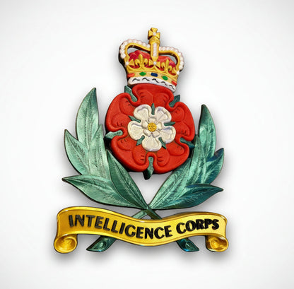 Intelligence Corps 3D Printed Cap Badge Queen's Crown