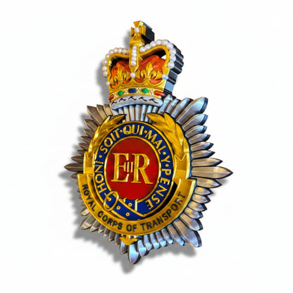 Royal Corps of Transport Queen's Crown Cap Badge
