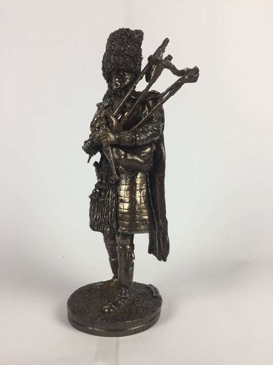 Royal Regiment of Scotland Piper Bronze Military Statue Sculpture