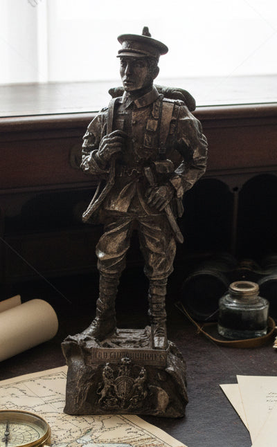 WW1 Old Contemptible Cold Cast Bronze Military Statue | Handmade in England