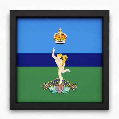 Royal Corps of Signals Cap Badge Display Frame – King's Crown | Officially Licensed