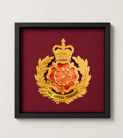 Duke of Lancaster's Regiment Cap Badge Display Frame – Queen's Crown | Officially Licensed