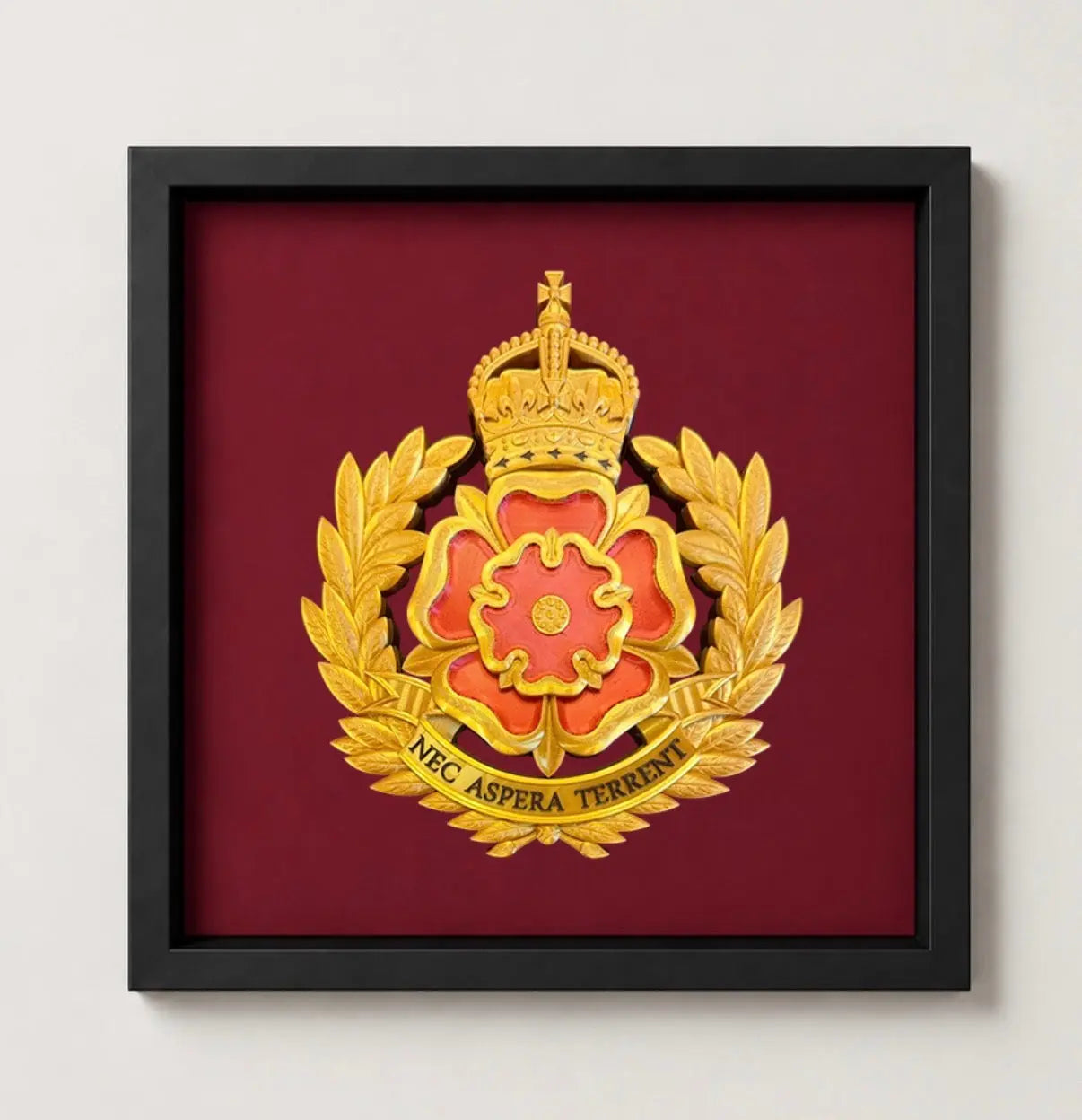 Duke of Lancaster's Regiment Cap Badge Display Frame – King's Crown | Officially Licensed