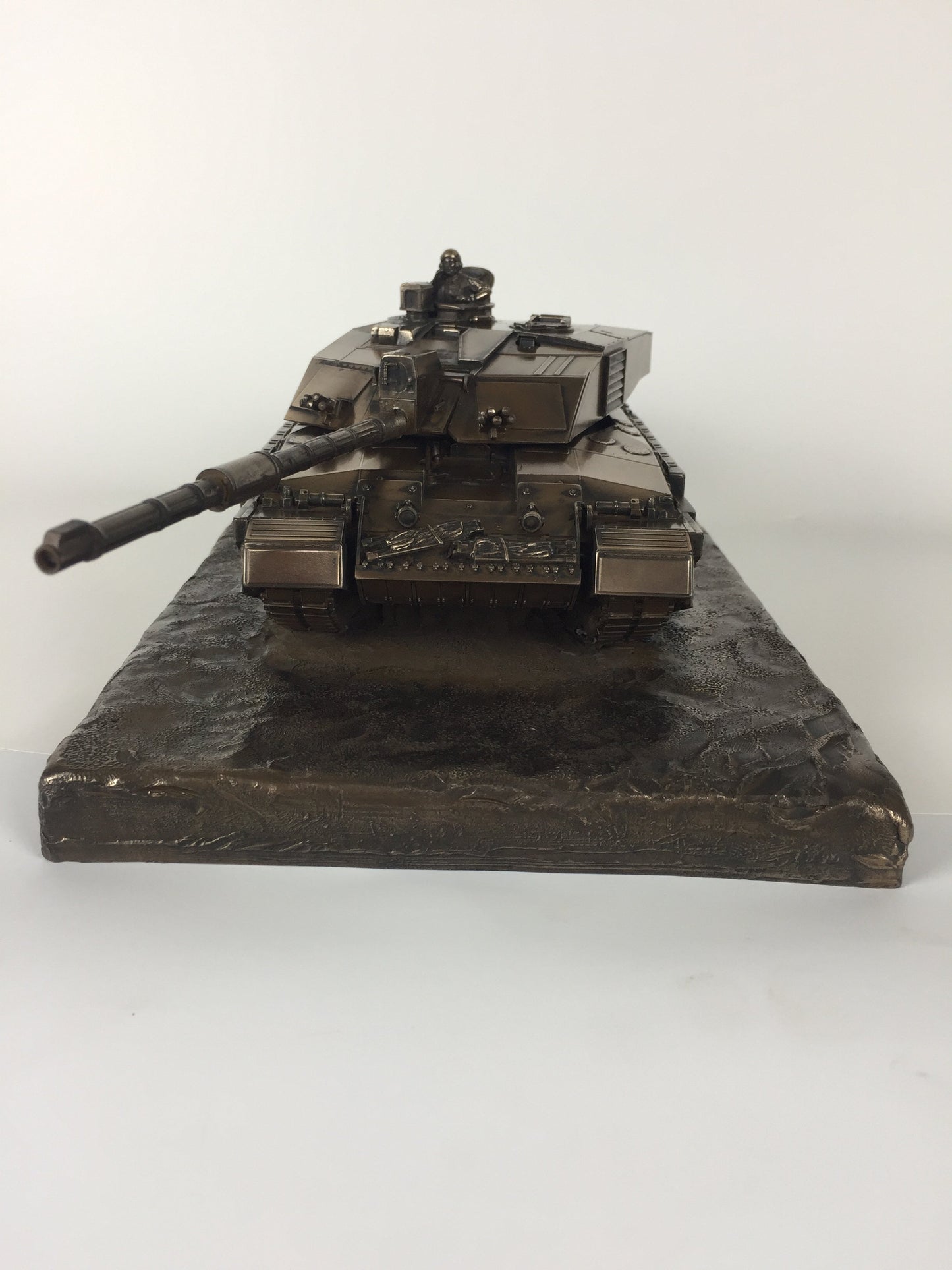 Challenger 2 Desertised Main Battle Tank Cold Cast Bronze Statue | Handmade in England