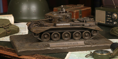 Cromwell A27M Tank Cold Cast Bronze Military Statue | Handmade in England