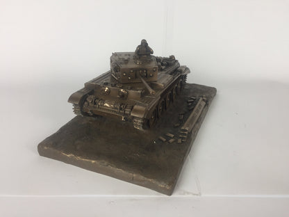 Cromwell A27M Tank Cold Cast Bronze Military Statue | Handmade in England