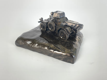 Ferret Scout Car Mk 2 – Cold Cast Bronze Military Vehicle