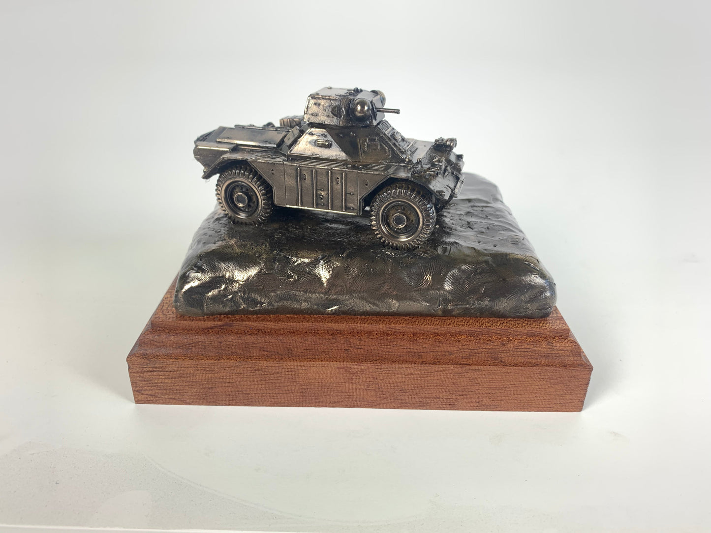 Ferret Scout Car Mk 2 Cold Cast Bronze Statue | Handmade in England