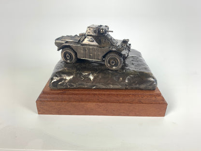 Ferret Scout Car Mk 2 Cold Cast Bronze Statue | Handmade in England